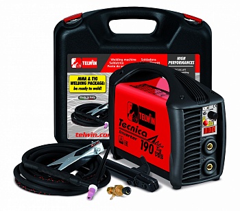    Telwin TECNICA 190 TIG/MMA DC LIFT VRD + PLASTIC CASE + MMA/TIG KIT